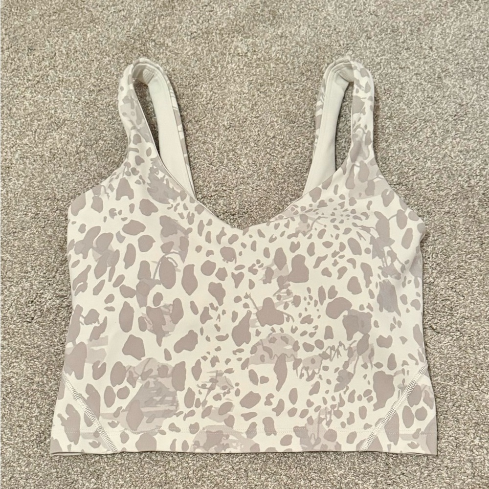 ✨ Lululemon White Cheetah Print Align Tank